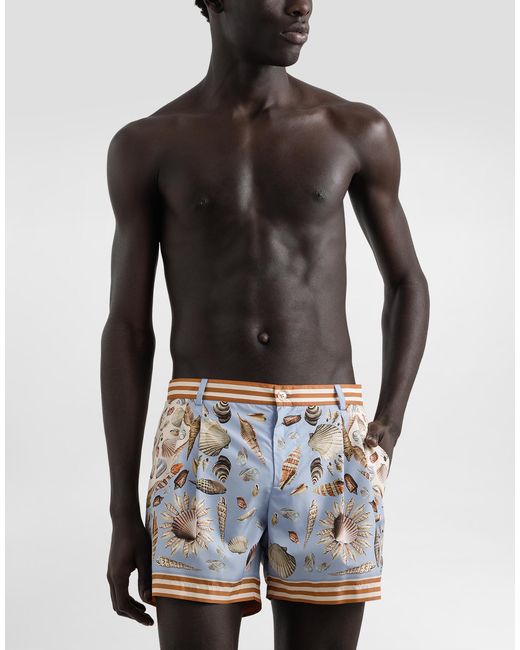 Dolce & Gabbana Blue Swim Short Corto for men