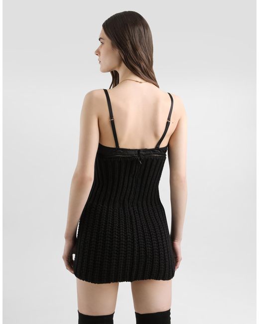 Dolce & Gabbana Black Wool And Cashmere Miniskirt