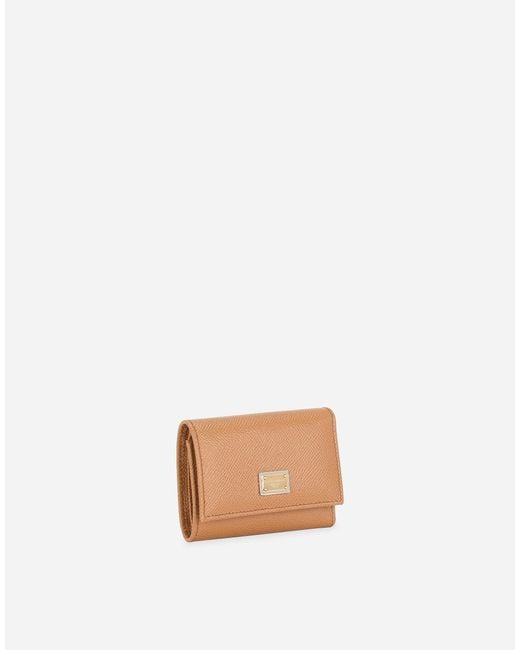 Dolce & Gabbana White French Flap Wallet With Tag