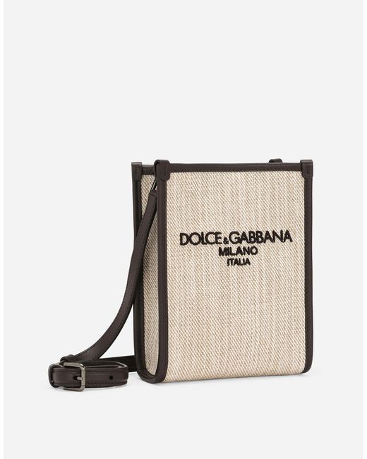 Dolce & Gabbana Natural Small Canvas Shopper for men
