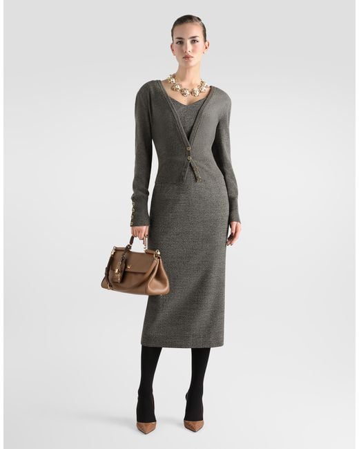 Dolce & Gabbana Gray Cashmere Cardigan