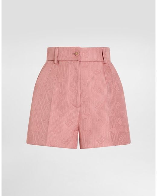 Dolce & Gabbana Pink Monogram Shorts