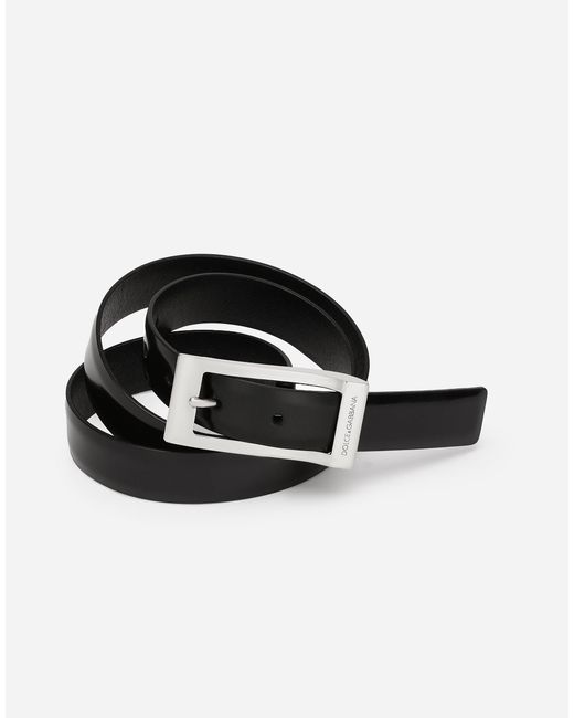Dolce & Gabbana White Brushed Calfskin Belt for men