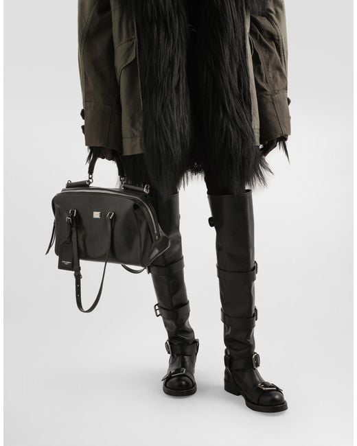 Dolce & Gabbana Black Vittoria Calfskin Bag