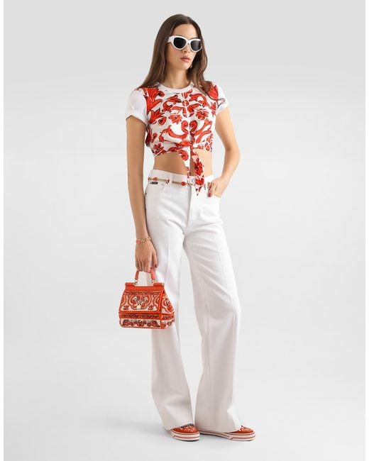 Dolce & Gabbana Red T-Shirt M/Corta Giro