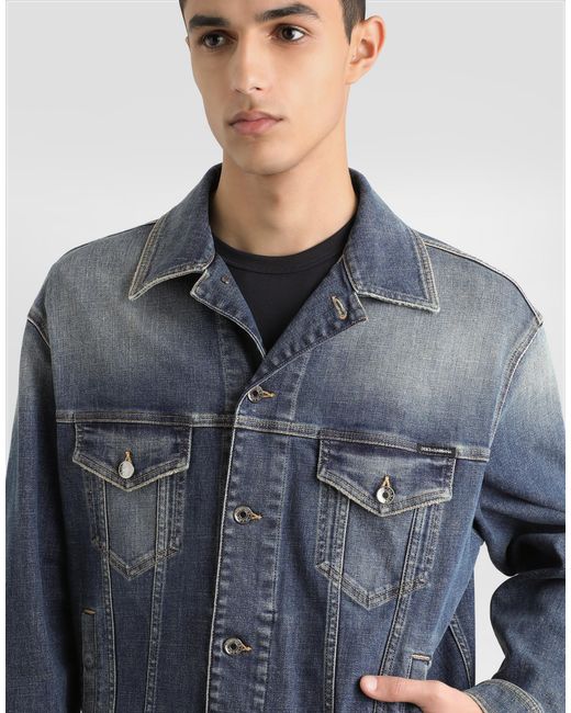 Dolce & Gabbana Gray Giubbotto for men