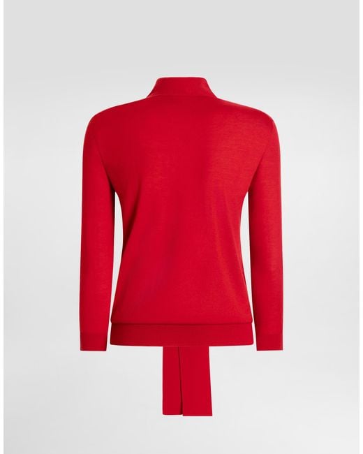 Dolce & Gabbana Red Virgin Wool Pullover�