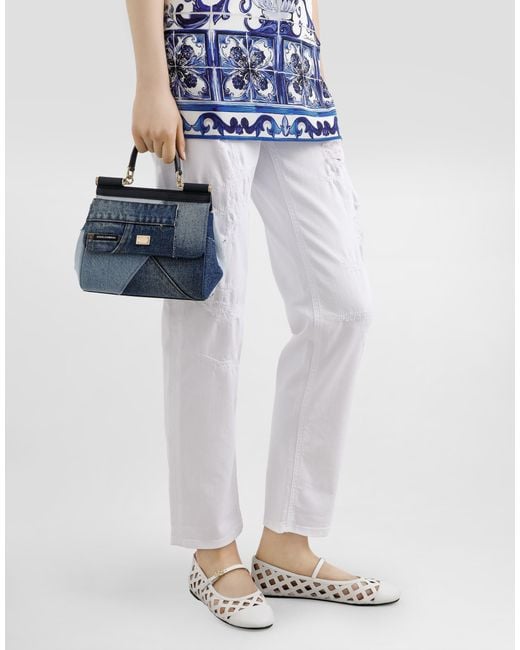 Dolce & Gabbana Blue Small Sicily Bag