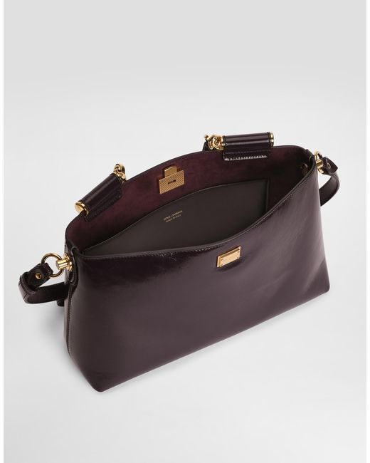 Dolce & Gabbana Black Medium Vittoria Calfskin Handbag