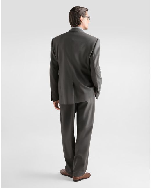 Dolce & Gabbana Gray Palermo Single-Breasted Wool Jacket for men