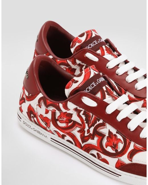 Dolce & Gabbana Red Sneaker Bassa for men