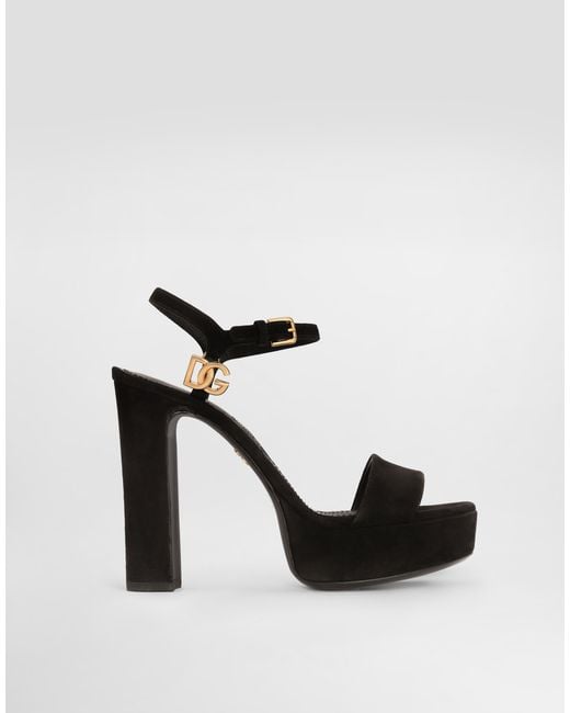 Dolce & Gabbana Black Sandalo Plt