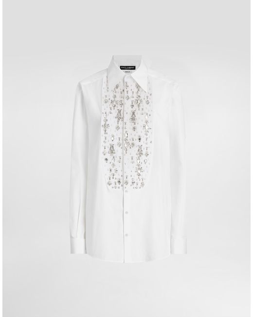 Camicia Tuxedo di Dolce & Gabbana in White