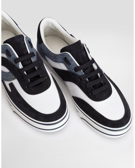 Dolce & Gabbana Blue Dg Sailing Canvas Sneakers for men