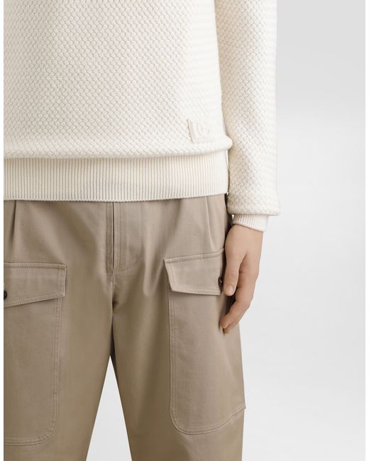 Dolce & Gabbana White Wool Pullover for men