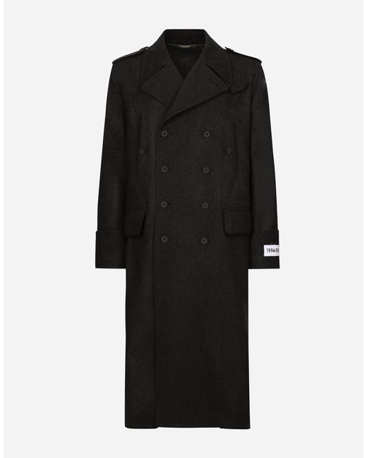 メンズ Dolce & Gabbana Double-Breasted Cashmere Pea Coat Black