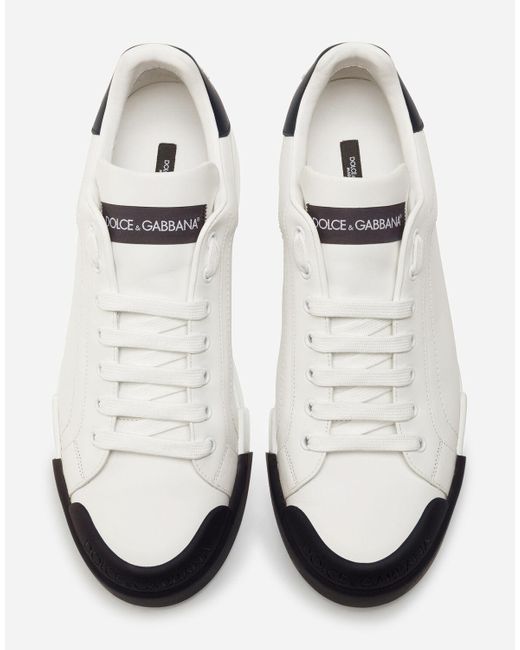 dolce & gabbana calfskin nappa portofino sneakers