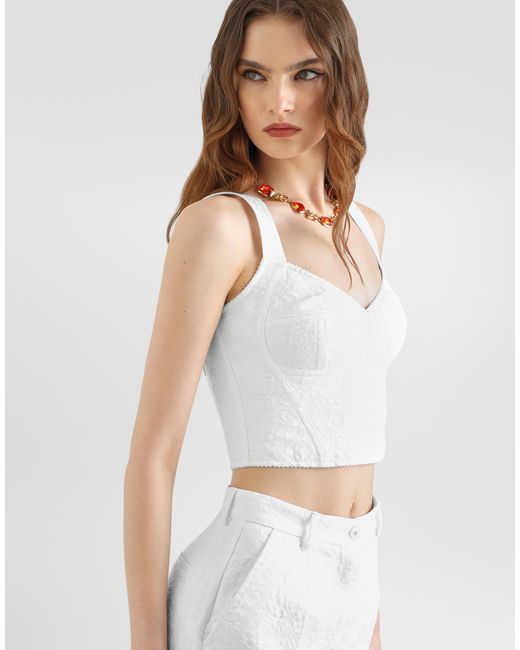 Dolce & Gabbana White Bustier