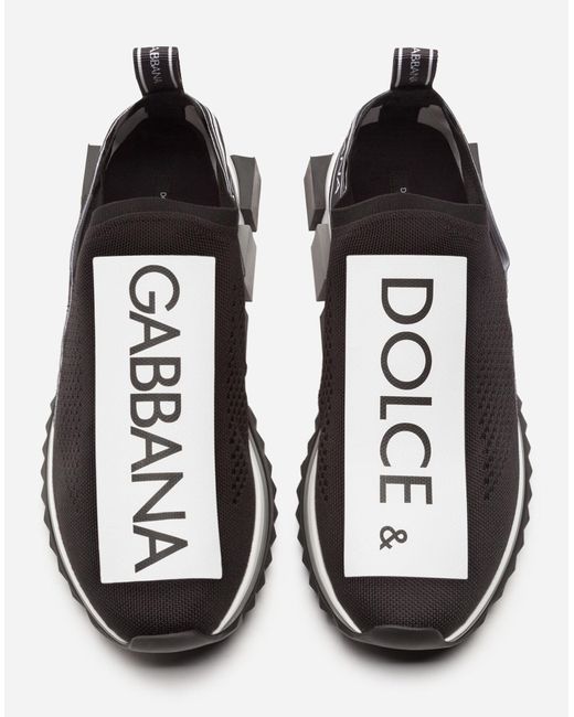 dolce and gabbana sorrento knitted trainers