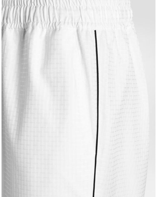 Dolce & Gabbana White Structured Fabric Vanity Trousers for men