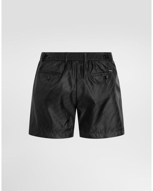 Dolce & Gabbana Black Jacquard Logo Swim Boxers� for men