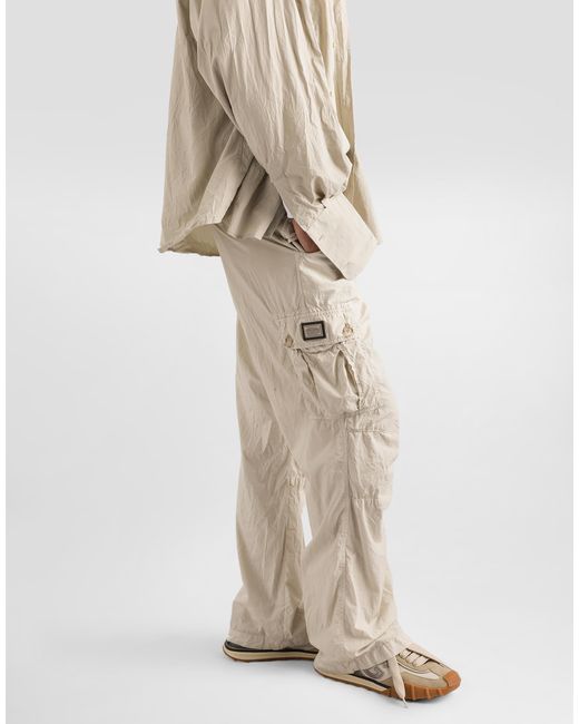 Dolce & Gabbana Natural Poplin Trousers for men