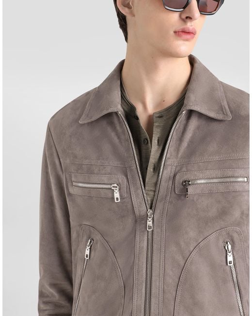 Dolce & Gabbana Gray Giubbotto for men