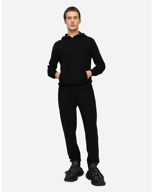 Dolce & Gabbana Jogginghose Aus Kaschmir Mit Dg-Logo in Black für Herren