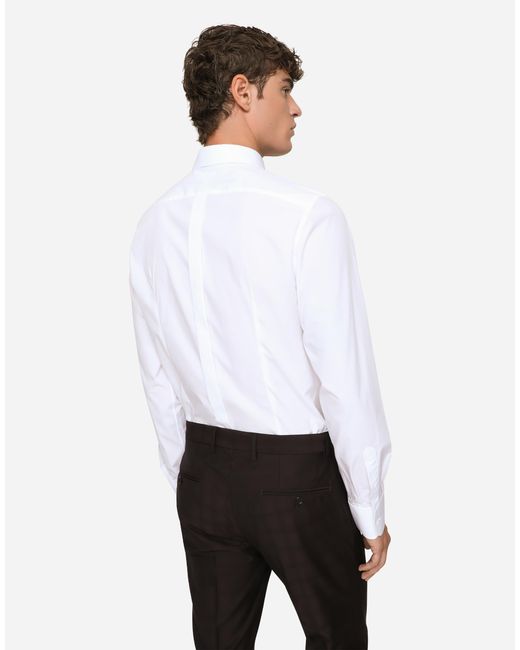 メンズ Dolce & Gabbana シャツ ゴールドフィット コットン White