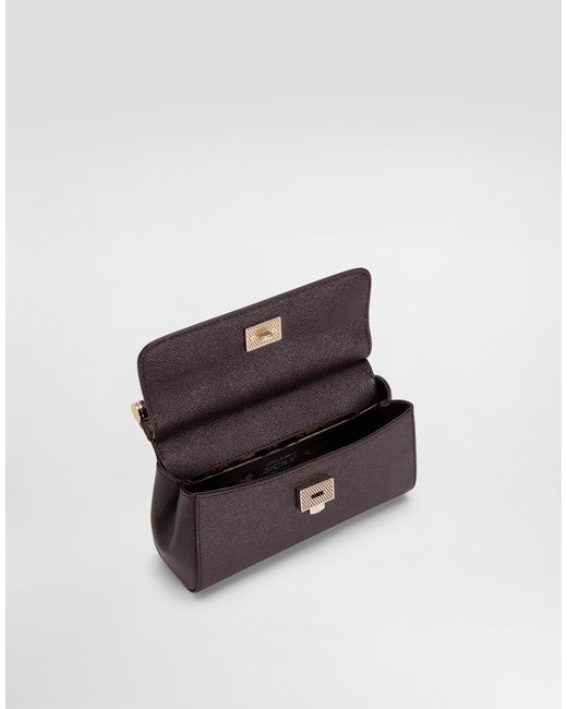 Dolce & Gabbana Purple Henkeltasche Sicily klein