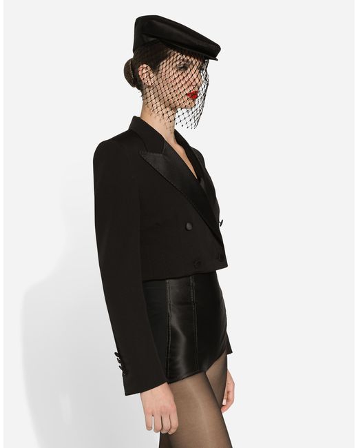 Dolce & Gabbana Black Double-Breasted Wool Tuxedo Jacket