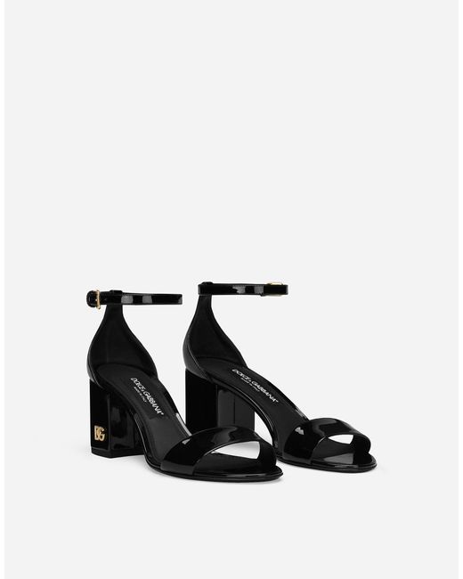 Dolce & Gabbana サンダル エナメル Black