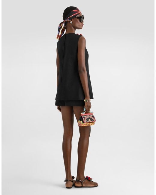 Dolce & Gabbana Black Fabric Bermuda Shorts