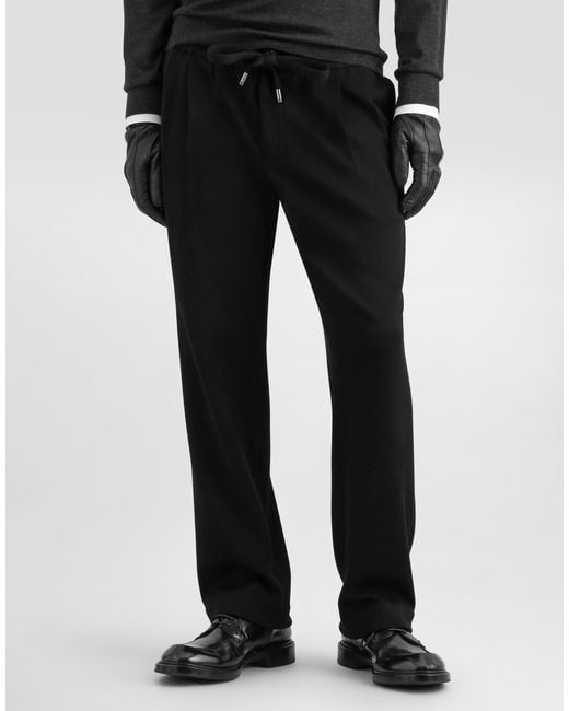 Dolce & Gabbana Black Jersey Jogging Trousers for men
