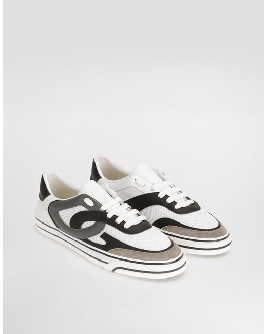 Dolce & Gabbana White Dg Sailing Leather Sneakers for men