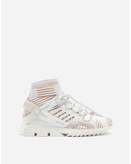 Dolce & Gabbana Leather Sorrento High-top Trekking Sneakers in White for Men - Save 46% - Lyst