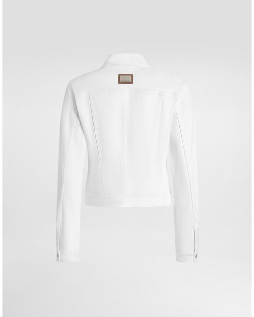 Dolce & Gabbana White Giubbotto