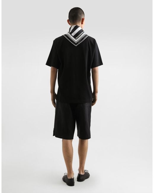 Dolce & Gabbana White Linen Fabric Shorts for men