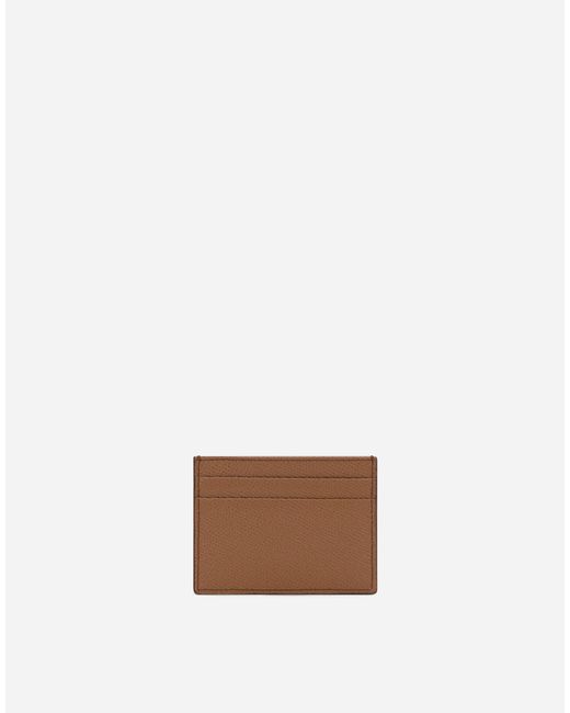 Dolce & Gabbana Brown Dauphine Calfskin Card Holder