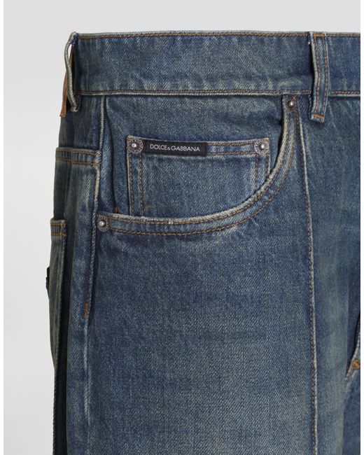 Dolce & Gabbana Blue Denim Trousers for men