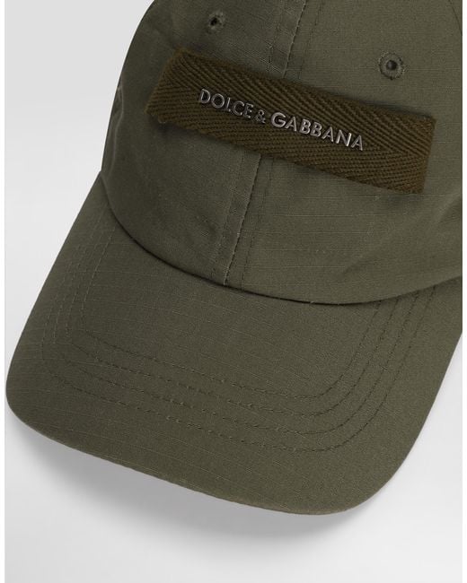 Dolce & Gabbana Green Ripstop Baseball Cap for men