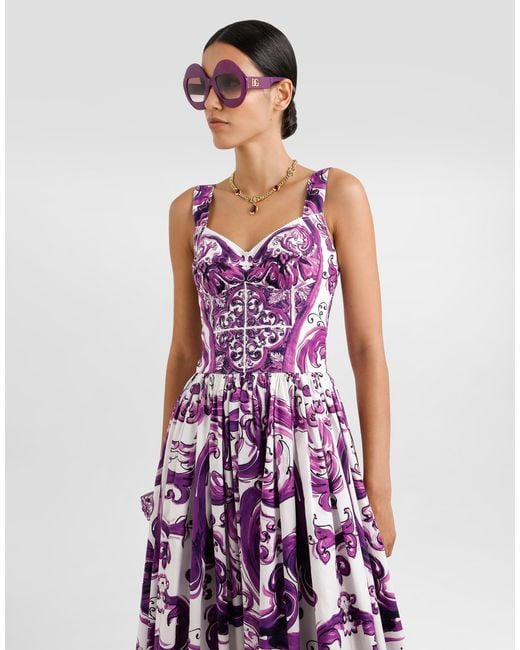 dolce and gabbana purple dress Dolce & Gabbana Purple Floral Silk Stretch Elegant Gown Women's Dress