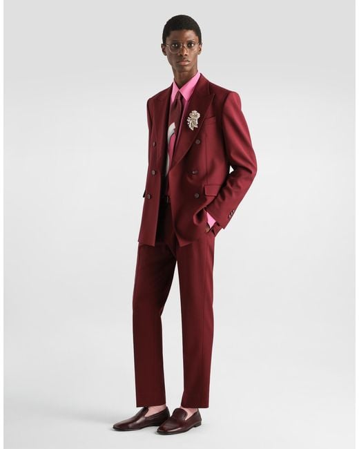 Dolce & Gabbana Pink Crêpe De Chine Martini Shirt for men