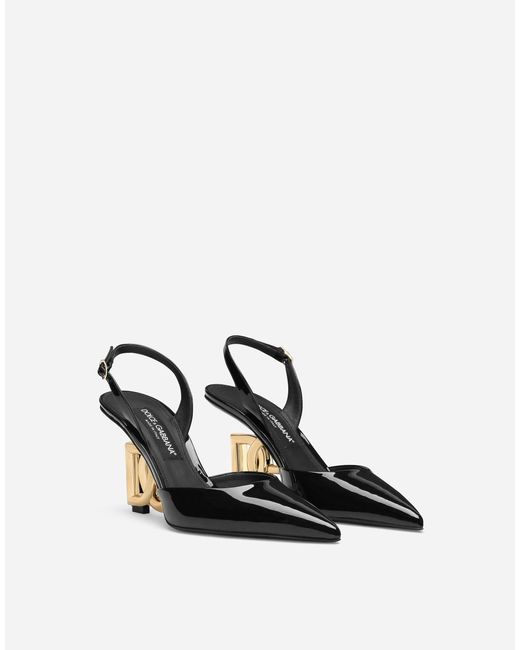 Dolce & Gabbana スリングバックパンプス エナメル White