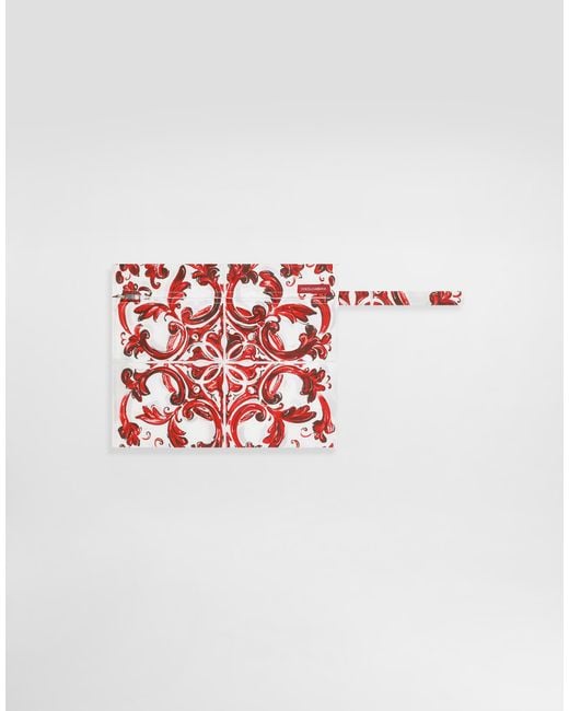Dolce & Gabbana Red Majolica-Print Short Swim Boxer Shorts for men