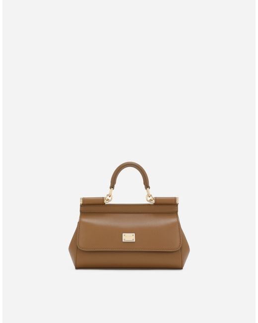 Dolce & Gabbana Natural Small Sicily Handbag