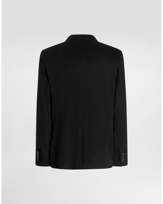 Dolce & Gabbana Black Double-Breasted Pocket Jacket for men