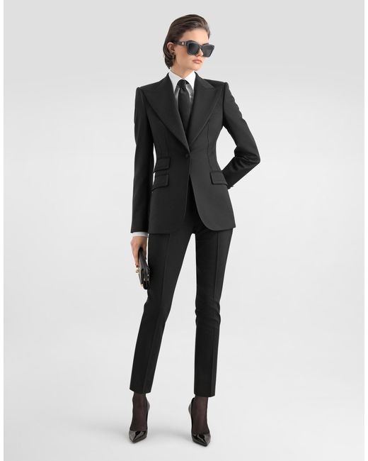 Pantalon En Sergé Bi-Stretch Dolce & Gabbana en coloris Black