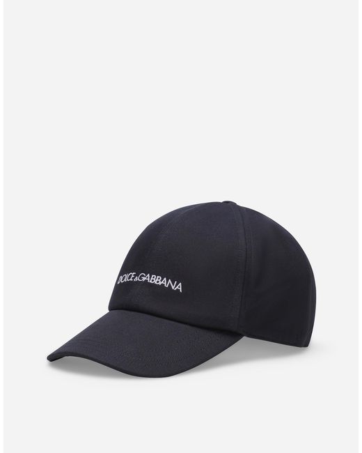 メンズ Dolce & Gabbana ベースボールキャップ コットン ドルチェ＆ガッバーナロゴ Blue