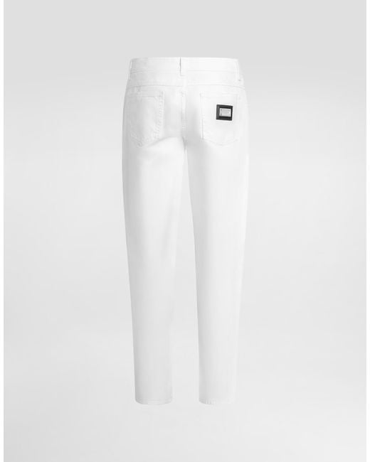 Dolce & Gabbana White Pantalone for men